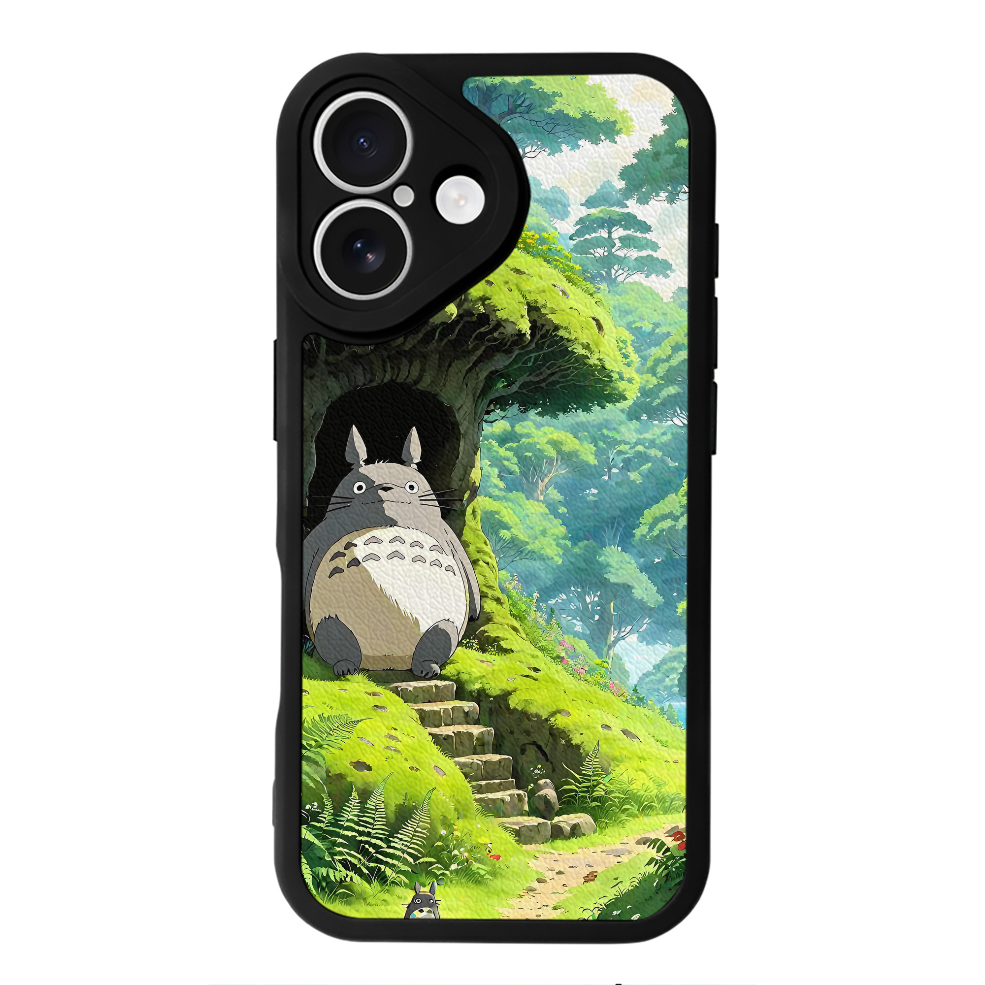 となりのトトロ 草壁メイ 草壁サツキ My Neighbor Totoro Satsuki Kusakabe Mei Kusakabe 【iPhone 16シリーズ対応】シリコンスマホケース（レザー調） 材質：シリコン